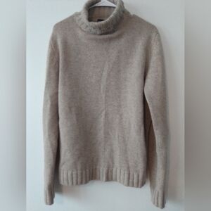 Elegant Beige Turtleneck Sweater